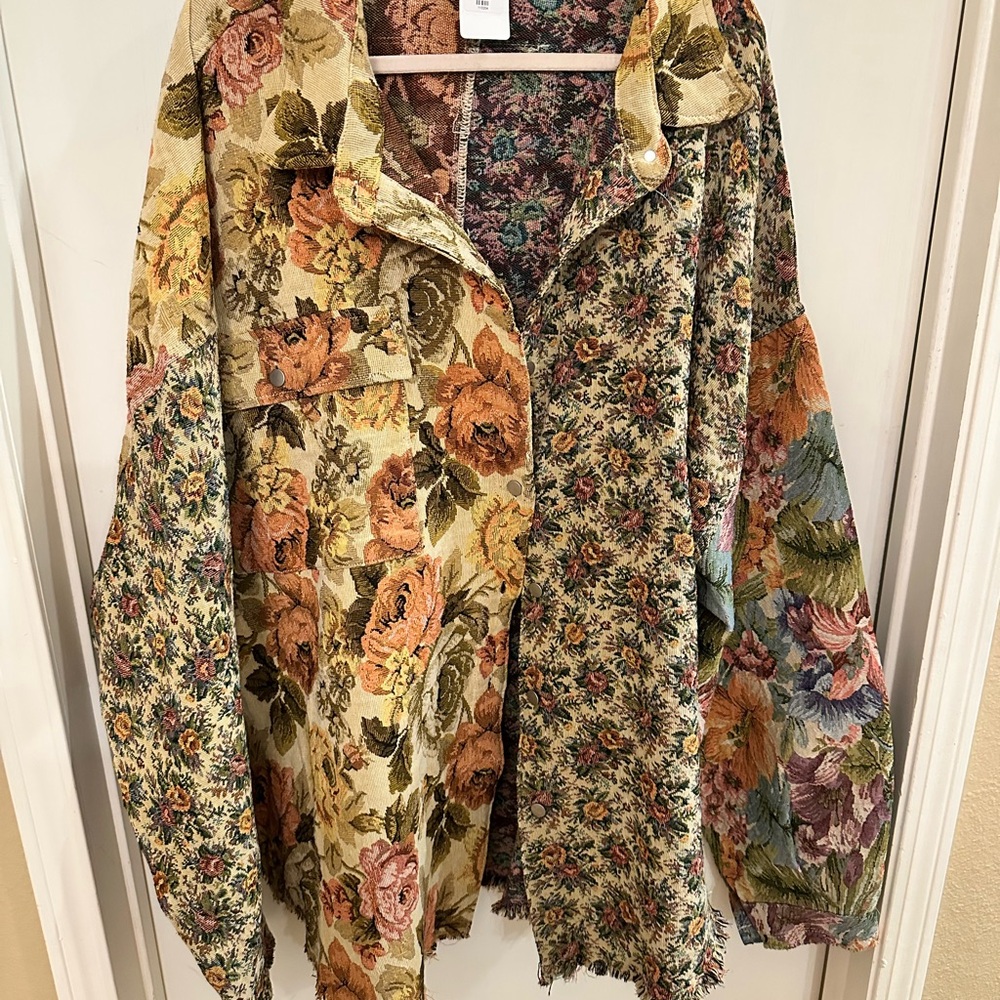 POL Floral Tapestry Jacket